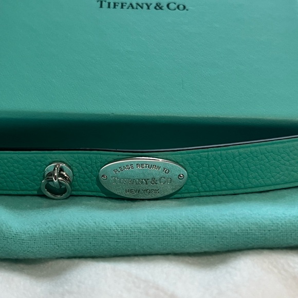 Tiffany and Co. signature color leather bracelet